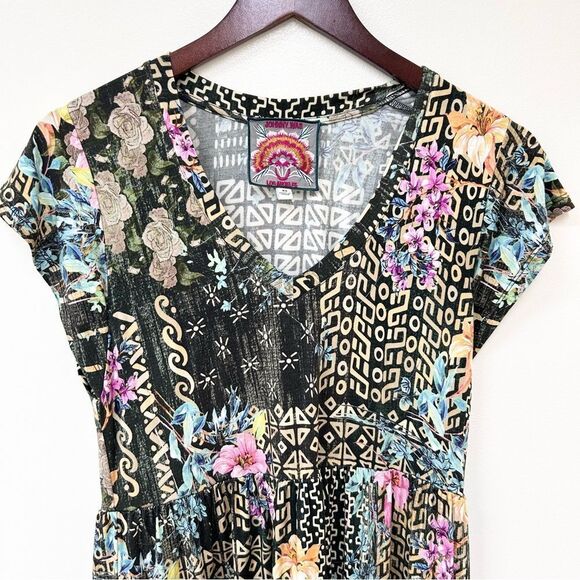 Johnny Was Weller Tiered Hem Dress XS - Picture 4 of 8